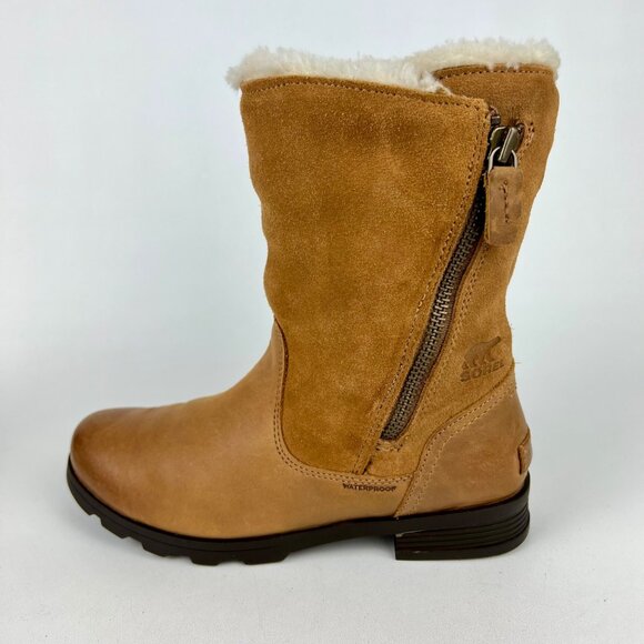 Sorel Womens Emelie Foldover Boot NL3025 Waterproof Camel Leather size 6.5 - Picture 8 of 16